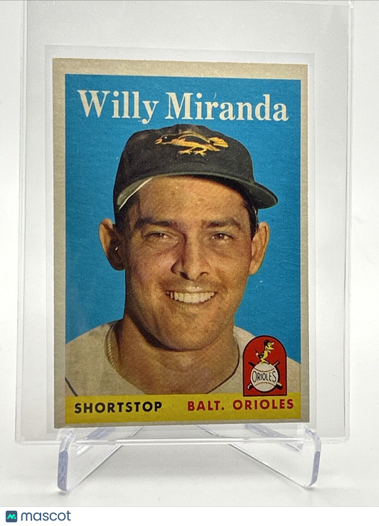1958 Topps Willy Miranda Baseball Card #179 EX-MT Quality #2 FREE SHIPPING