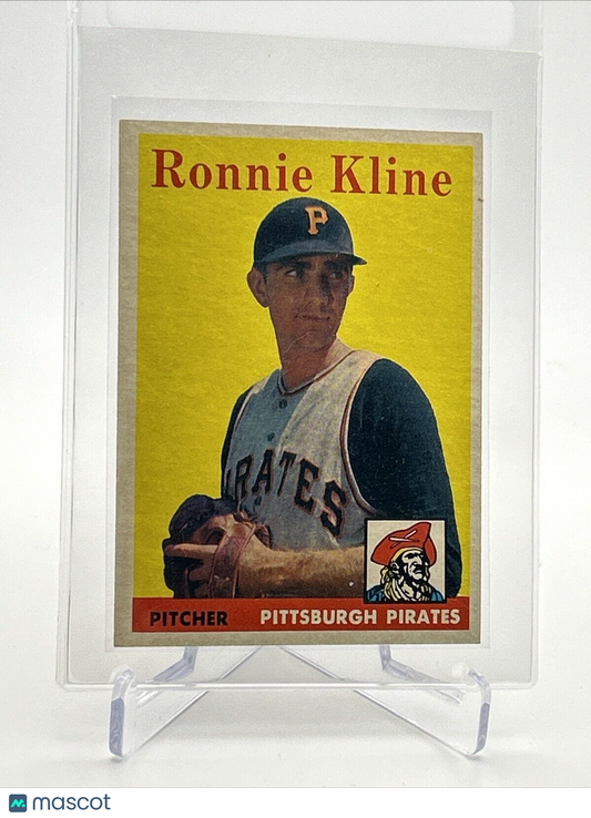1958 Topps Ronnie Kline Baseball Card #82 EX-MT Quality #3 FREE SHIPPING