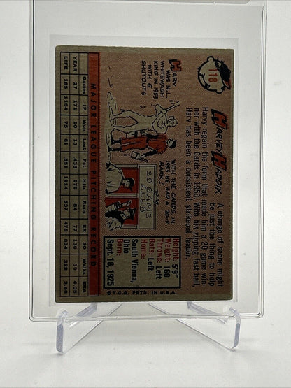 1958 Topps Harvey Haddix Baseball Card #118 EX-MT Quality FREE SHIPPING