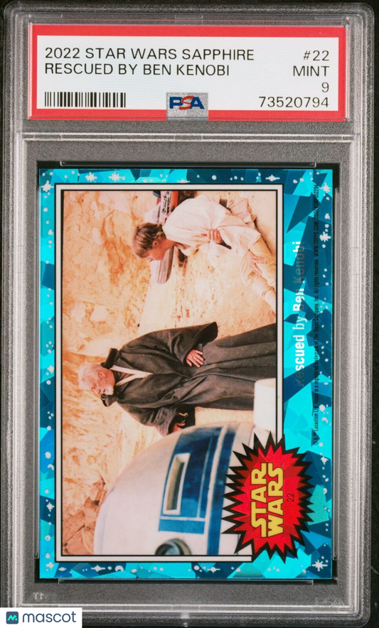 2022 Topps Chrome Sapphire Edition Star Wars Rescued By Ben Kenobi #22 PSA 9