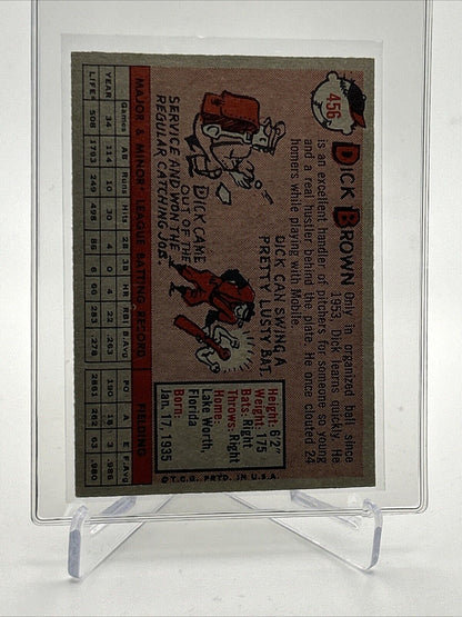 1958 Topps Dick Brown Rookie Baseball Card #456 EX-MT Quality FREE SHIPPING
