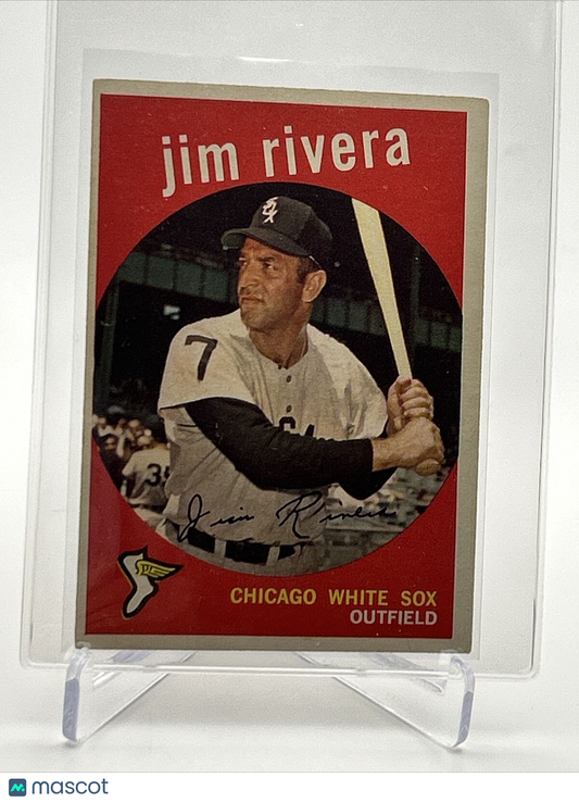 1959 Topps Jim Rivera White Back Baseball Card #213 EX Quality FREE SHIPPING