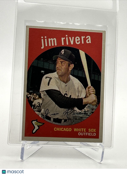 1959 Topps Jim Rivera Grey Back Baseball Card #213 EX Quality FREE SHIPPING