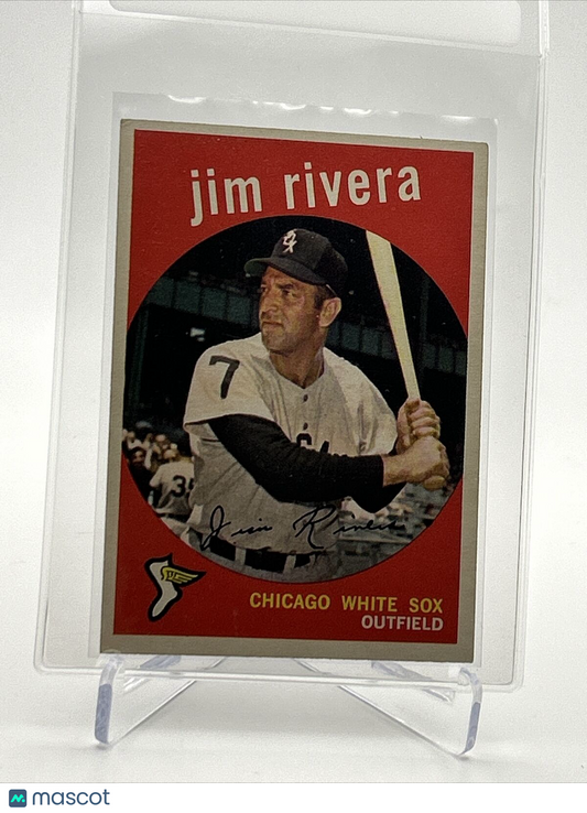 1959 Topps Jim Rivera Grey Back Baseball Card #213 EX Quality FREE SHIPPING