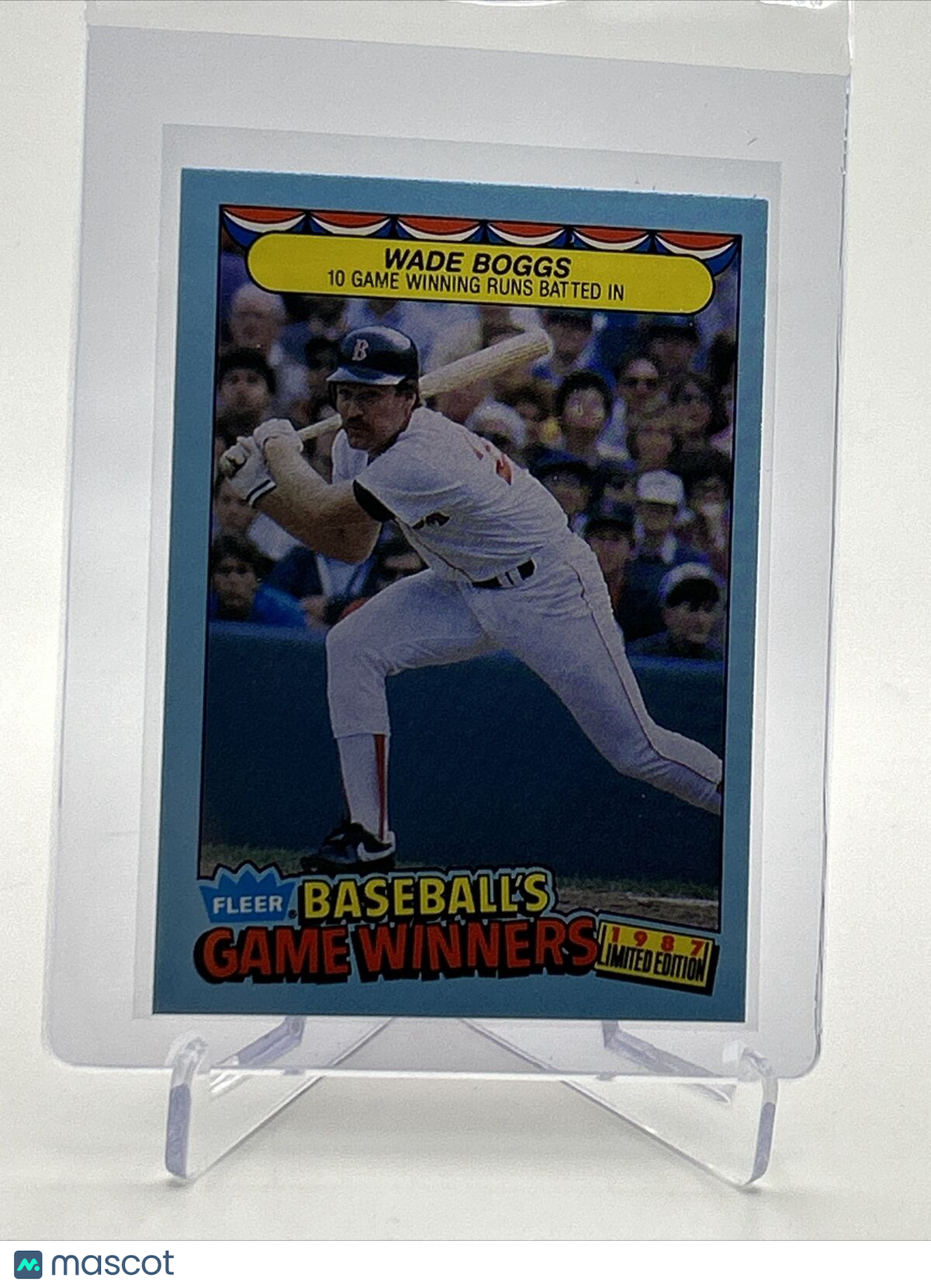 1987 Fleer Baseball's Game Winners Wade Boggs #5 Mint FREE SHIPPING