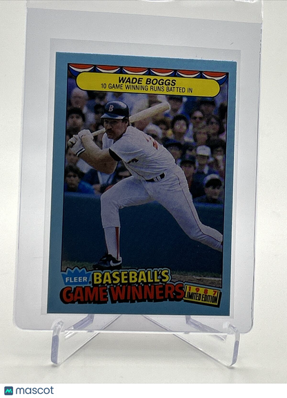 1987 Fleer Baseball's Game Winners Wade Boggs #5 Mint FREE SHIPPING