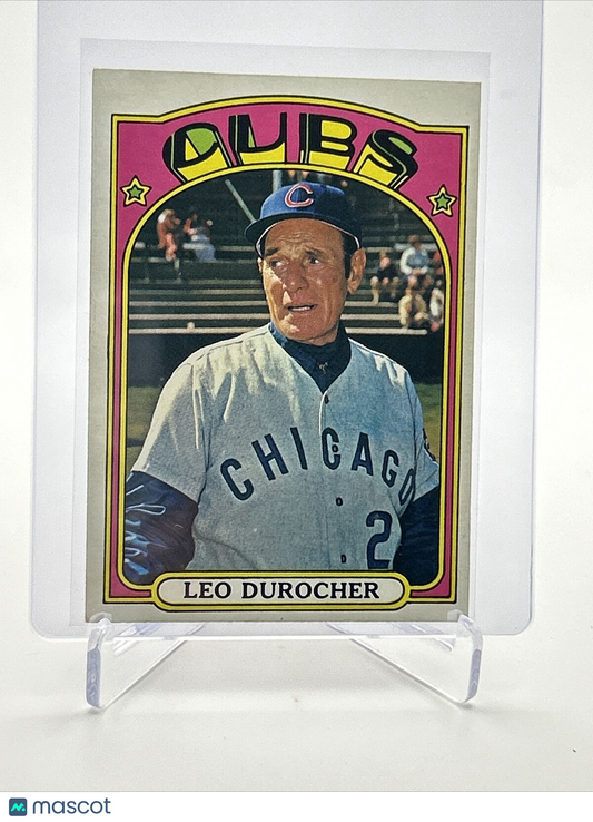 1972 Topps Leo Durocher Baseball Card #576 VG-EX Quality FREE SHIPPING