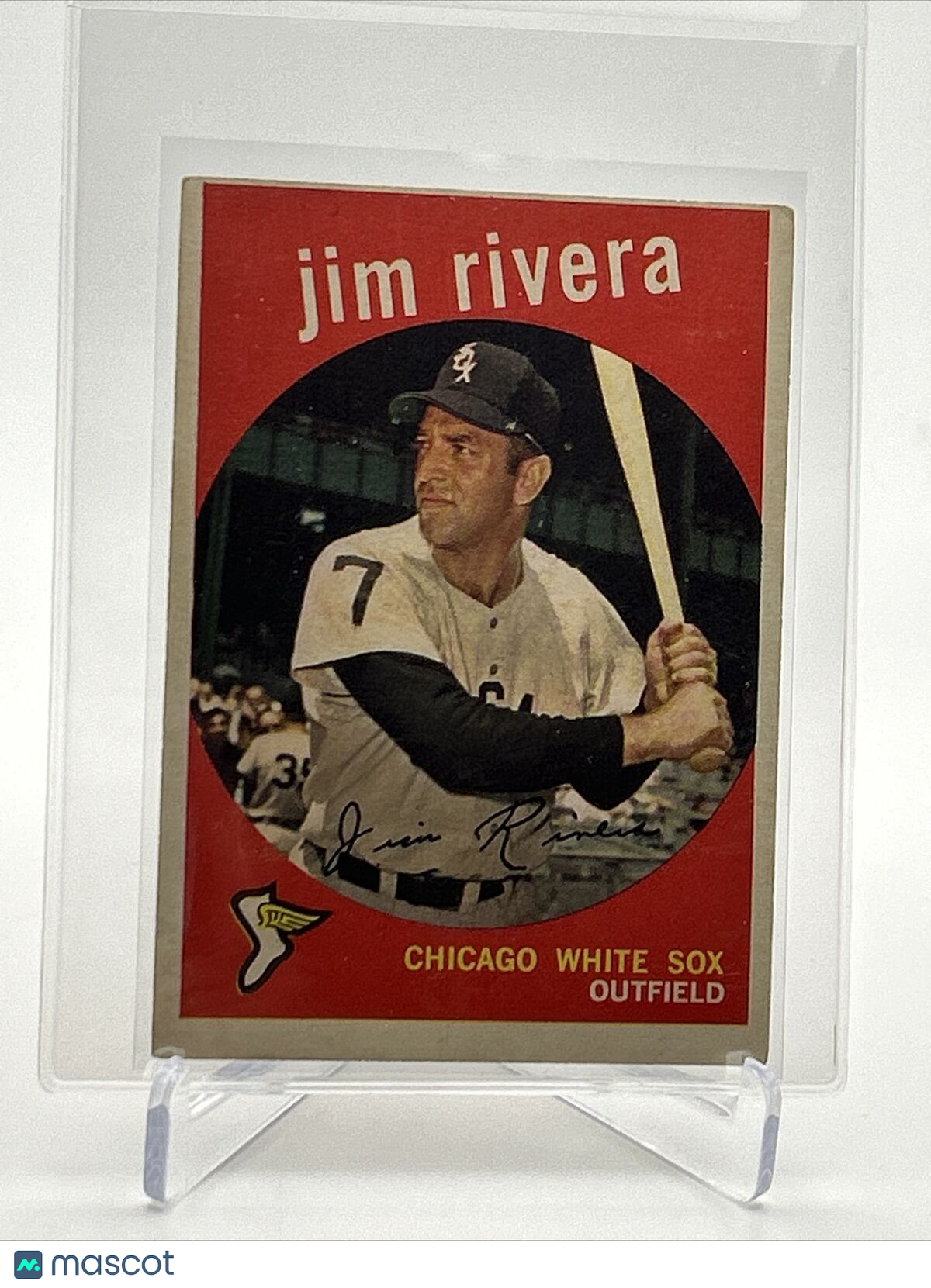 1959 Topps Jim Rivera White Back Baseball Card #213 VG Quality FREE SHIPPING