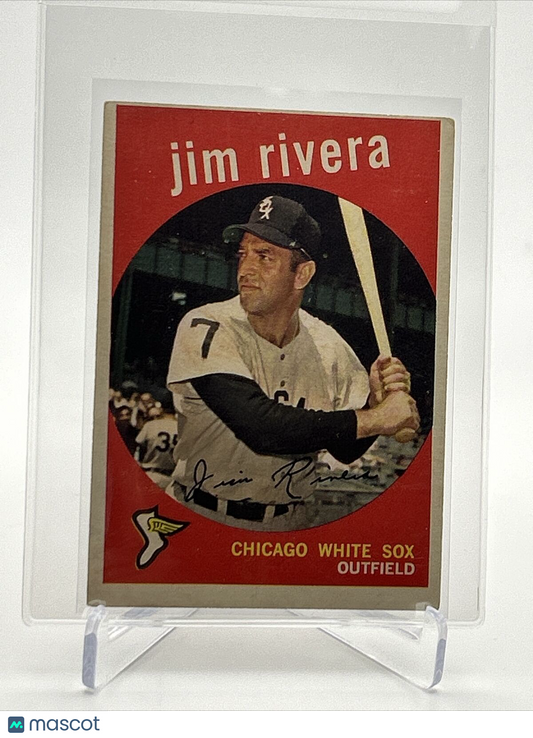 1959 Topps Jim Rivera White Back Baseball Card #213 VG Quality FREE SHIPPING