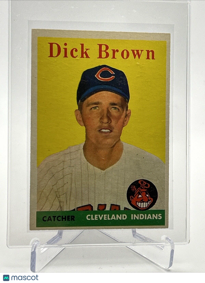 1958 Topps Dick Brown Rookie Baseball Card #456 EX-MT Quality #2 FREE SHIPPING
