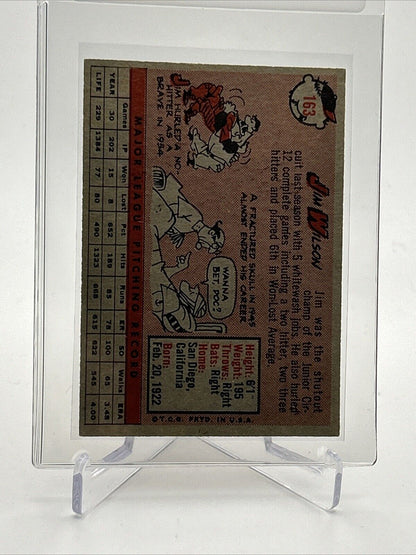 1958 Topps Jim Wilson Baseball Card #163 EX-MT Quality #2 FREE SHIPPING