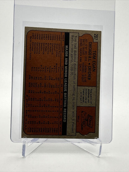 1972 Topps Tom Egan Baseball Card #207 EX-MT Quality FREE SHIPPING