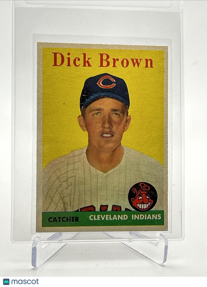 1958 Topps Dick Brown Rookie Baseball Card #456 EX-MT Quality #3 FREE SHIPPING