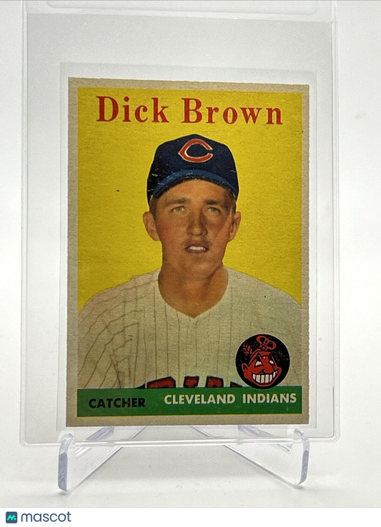 1958 Topps Dick Brown Rookie Baseball Card #456 EX-MT Quality #3 FREE SHIPPING