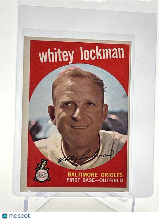 1959 Topps Whitey Lockman Baseball Card #411 VG-EX Quality FREE SHIPPING