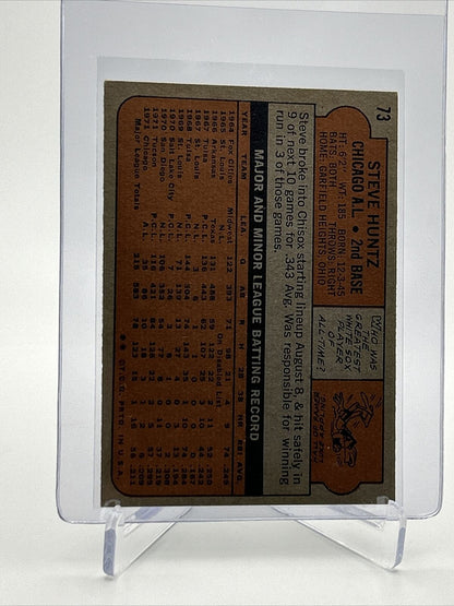 1972 Topps Steve Huntz Baseball Card #73 VG-EX Quality FREE SHIPPING