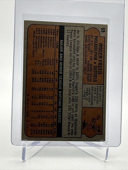 1972 Topps Roger Freed Baseball Card #69 VG-EX Quality FREE SHIPPING