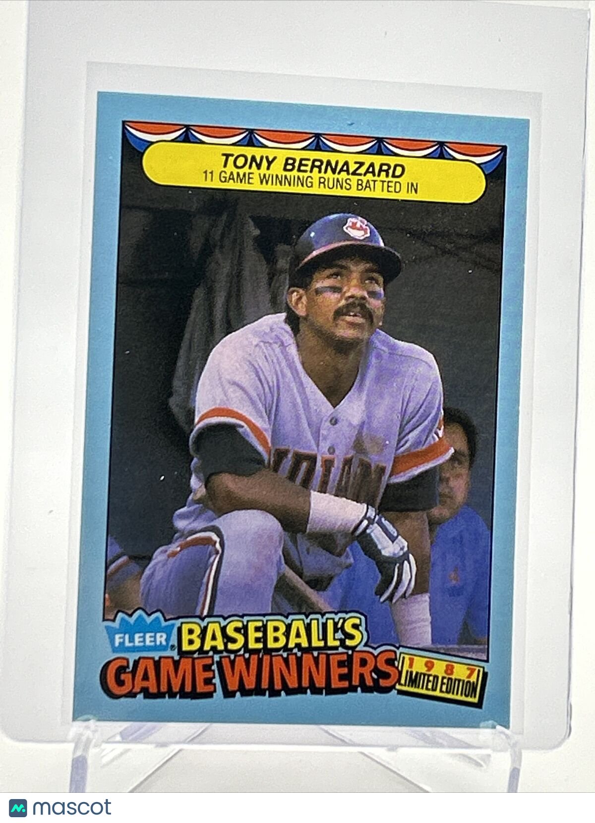 1987 Fleer Baseball's Game Winners Tony Bernazard #4 Mint FREE SHIPPING