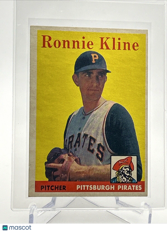 1958 Topps Ronnie Kline Baseball Card #82 EX-MT Quality #4 FREE SHIPPING