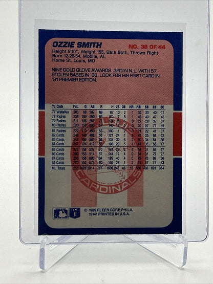 1989 Fleer Baseball's Exciting Stars Ozzie Smith Card #38 Mint FREE SHIPPING