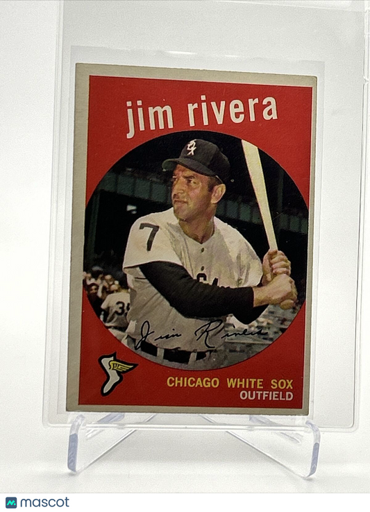 1959 Topps Jim Rivera Grey Back Baseball Card #213 VG-EX Quality FREE SHIPPING