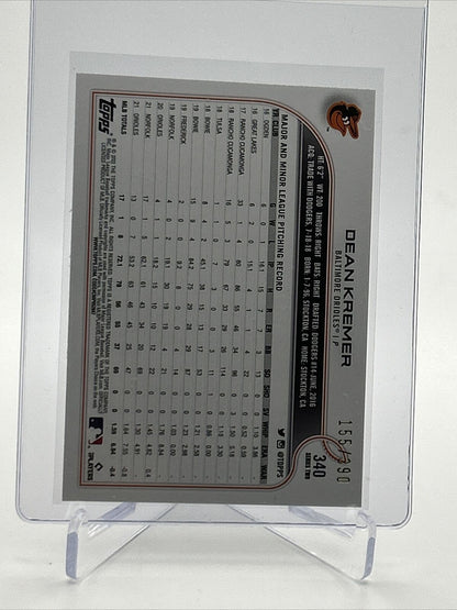 2022 Topps HOBBY FOILBOARD Dean Kremer Baseball Card #340 /390 FREE SHIPPING