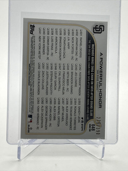2022 Topps HOBBY FOILBOARD A Powerful Honor Card #648 /390 FREE SHIPPING
