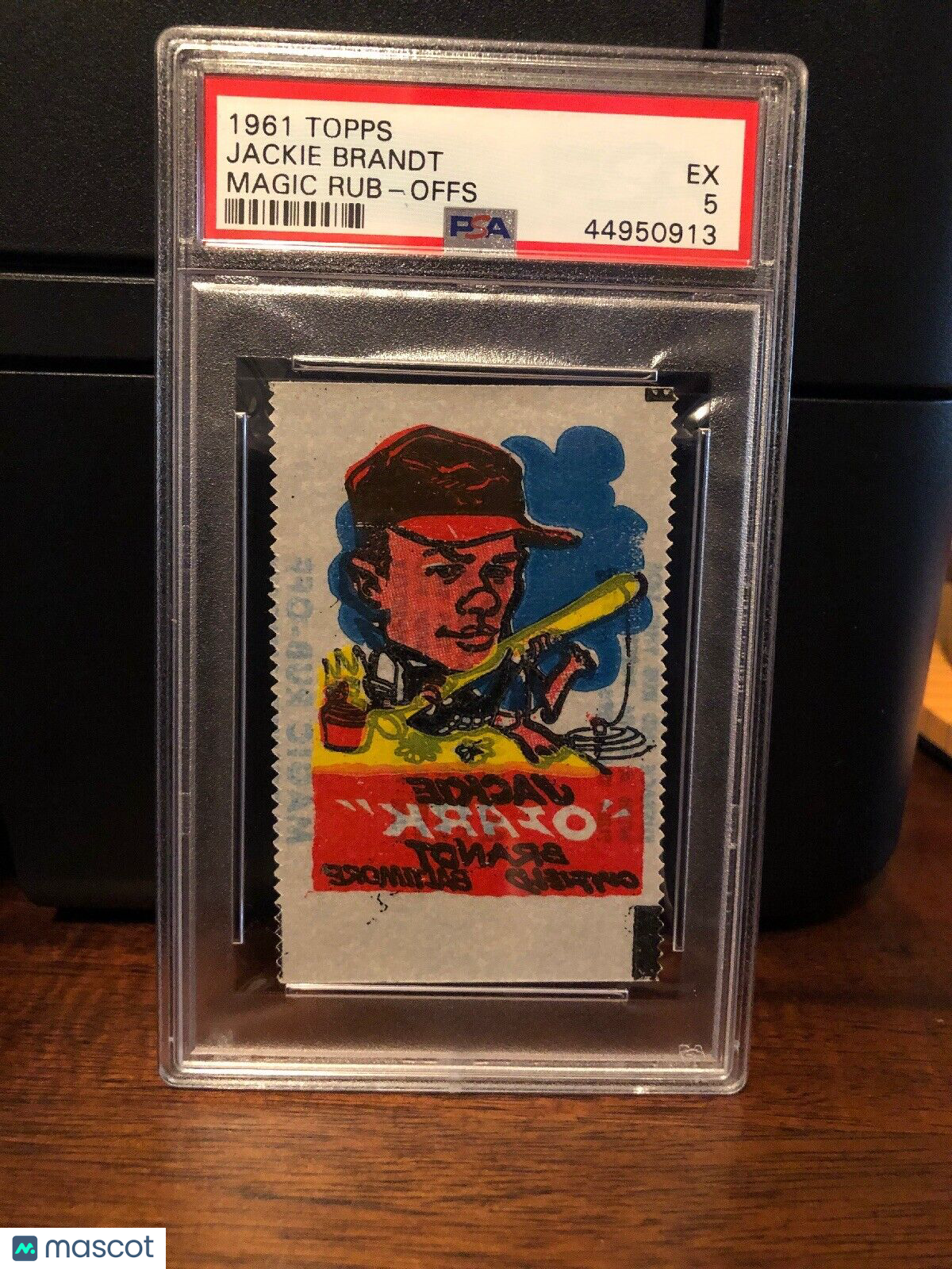 1961 Topps Magic Rub-offs Jackie Brandt Baseball Card PSA 5 EX