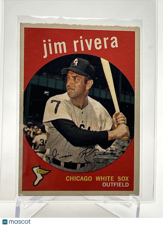 1959 Topps Jim Rivera White Back Baseball Card #213 VG-EX Quality FREE SHIPPING