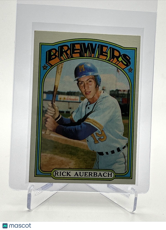 1972 Topps Rick Auerbach Rookie Baseball Card #153 VG-EX Quality FREE SHIPPING