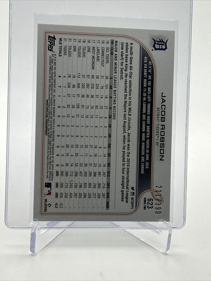 2022 Topps HOBBY FOILBOARD Jacob Robson Rookie Card #623 /390 FREE SHIPPING