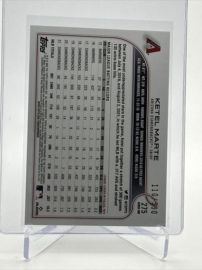 2022 Topps HOBBY FOILBOARD Ketel Marte Baseball Card #275 /390 FREE SHIPPING