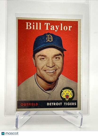 1958 Topps Bill Taylor Baseball Card #389 EX-MT Quality FREE SHIPPING