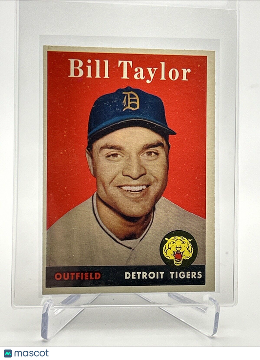 1958 Topps Bill Taylor Baseball Card #389 EX-MT Quality FREE SHIPPING