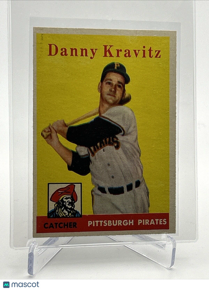 1958 Topps Danny Kravitz Baseball Card #444 EX-MT Quality #3 FREE SHIPPING