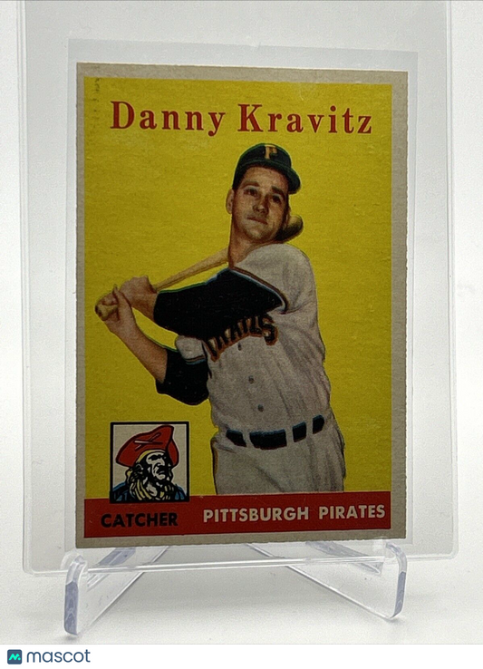 1958 Topps Danny Kravitz Baseball Card #444 EX-MT Quality #3 FREE SHIPPING