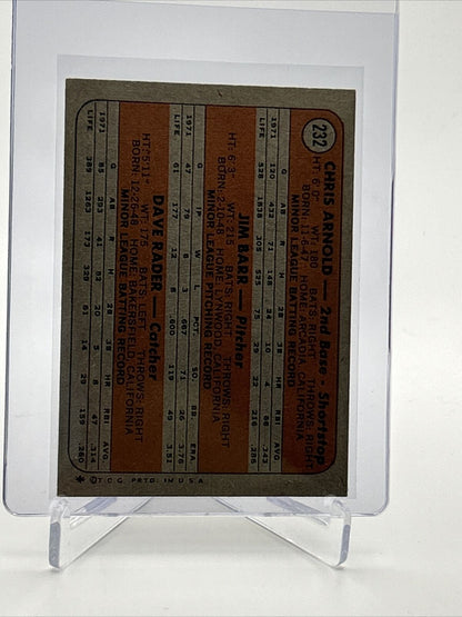 1972 Topps Giants 1972 Rookie Stars Baseball Card #232 EX Quality FREE SHIPPING