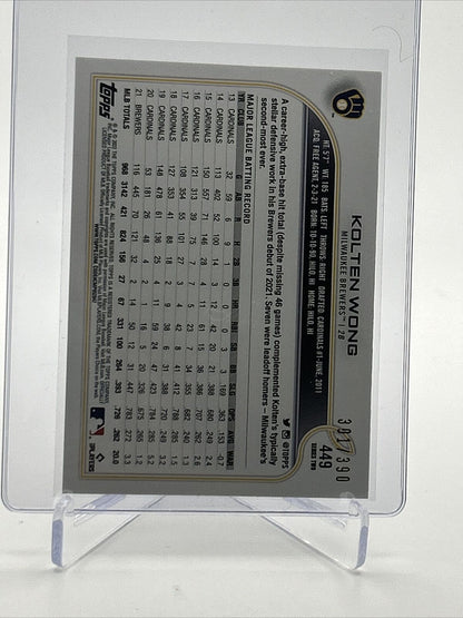 2022 Topps HOBBY FOILBOARD Kolten Wong Baseball Card #449 /390 FREE SHIPPING