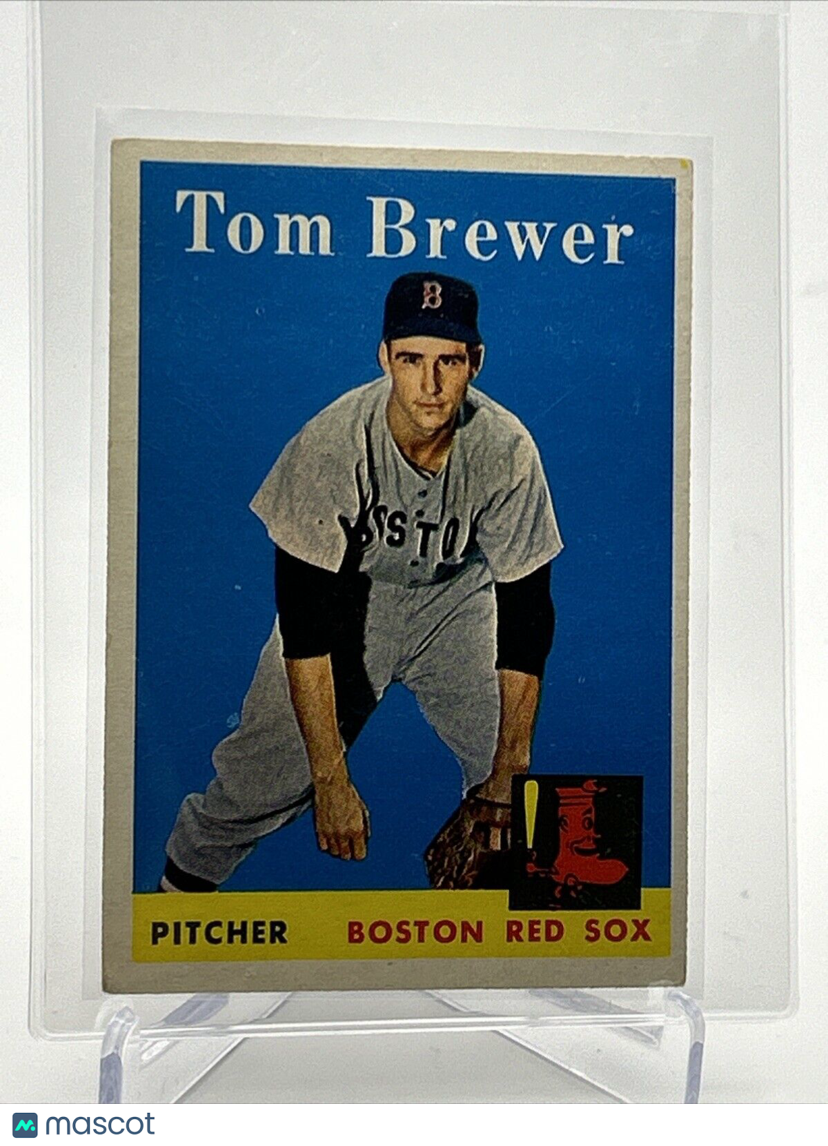 1958 Topps Tom Brewer Baseball Card #220 EX-MT Quality #3 FREE SHIPPING