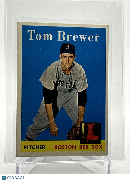 1958 Topps Tom Brewer Baseball Card #220 EX-MT Quality #3 FREE SHIPPING