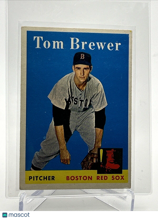 1958 Topps Tom Brewer Baseball Card #220 EX-MT Quality #3 FREE SHIPPING