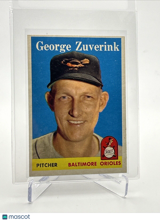 1958 Topps George Zuverink Baseball Card #6 EX-MT Quality #2 FREE SHIPPING
