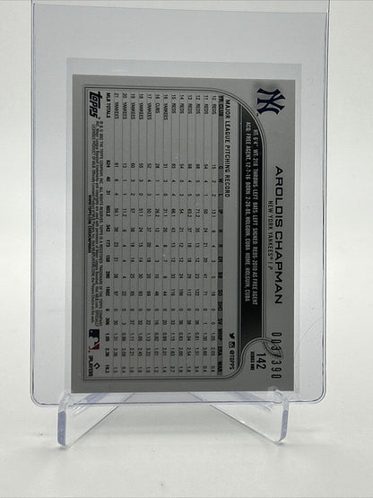 2022 Topps HOBBY FOILBOARD Aroldis Chapman Baseball Card #142 /390 FREE SHIPPING