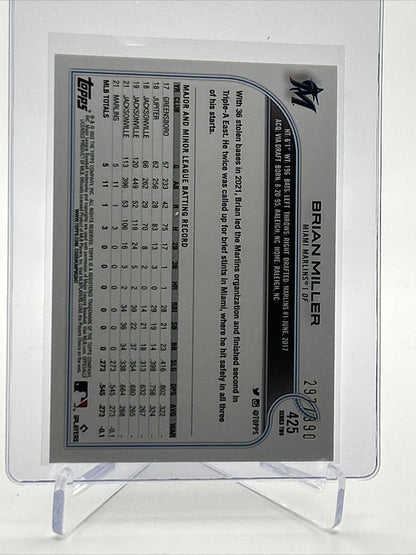 2022 Topps HOBBY FOILBOARD Brian Miller Rookie Card #425 /390 FREE SHIPPING