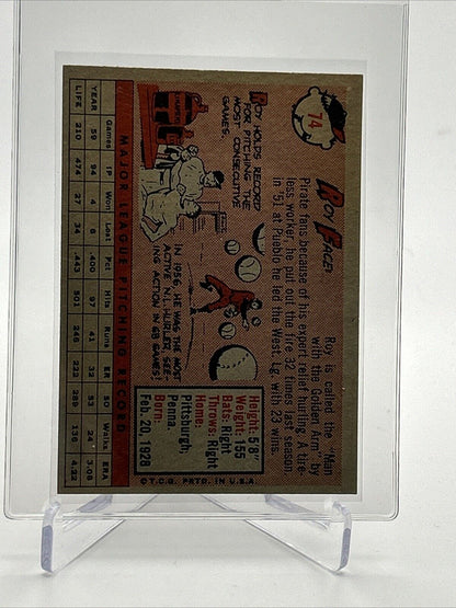 1958 Topps Roy Face Baseball Card #74 EX-MT Quality #2 FREE SHIPPING