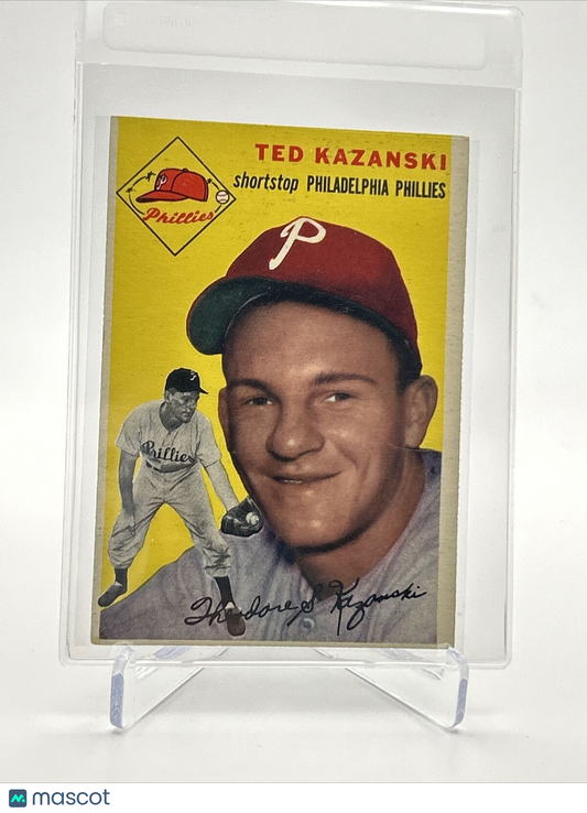 1954 Topps Ted Kazanski Baseball Card #78 EX Quality FREE SHIPPING