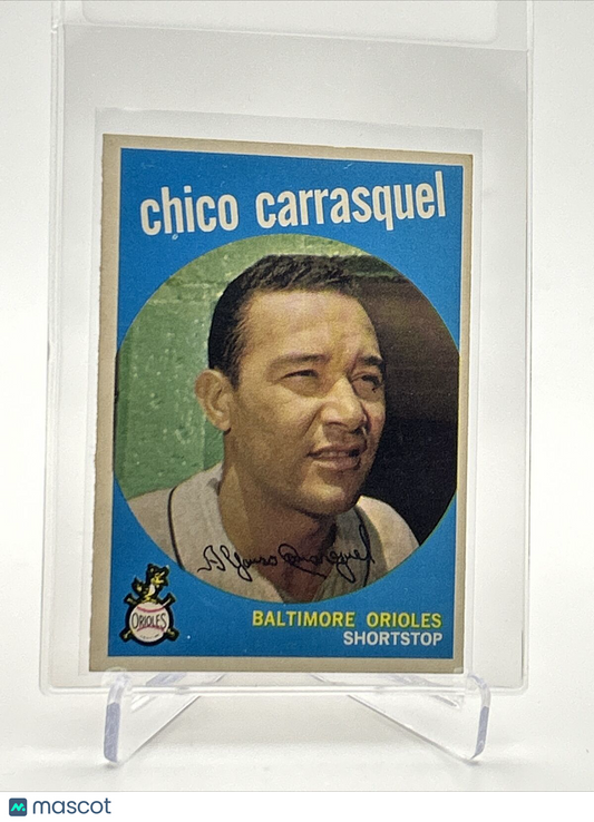 1959 Topps Chico Carrasquel White Back Baseball Card #264 EX FREE SHIPPING