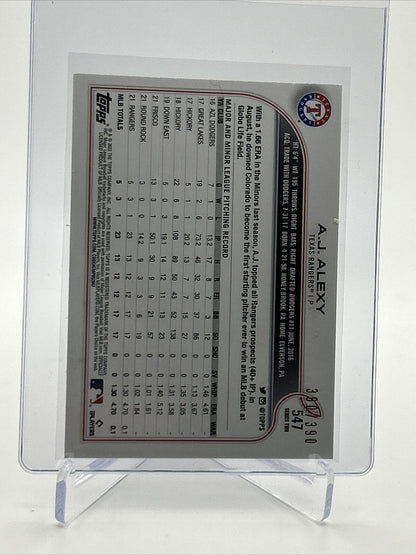 2022 Topps HOBBY FOILBOARD A.J. Alexy Rookie Card #547 /390 FREE SHIPPING