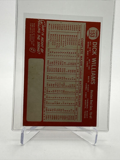 1964 Topps Dick Williams Baseball Card #153 EX Quality FREE SHIPPING