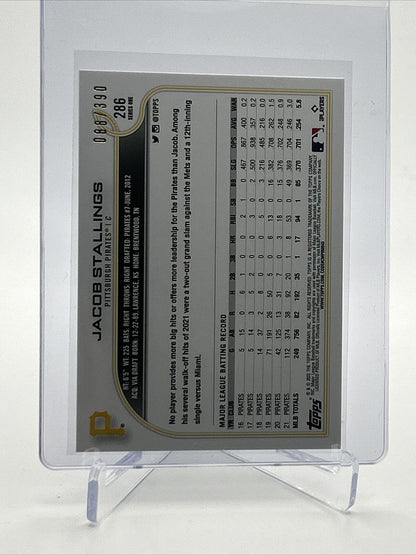 2022 Topps HOBBY FOILBOARD Jacob Stallings Baseball Card #286 /390 FREE SHIPPING